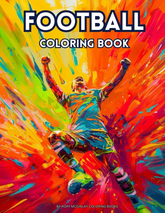 Amazing Football Coloring Book cover by Rory McGinlay