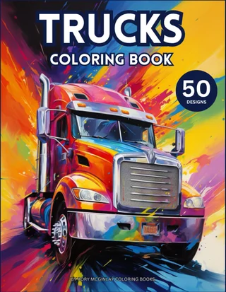 Amazing Trucks Coloring Book cover by Rory McGinlay